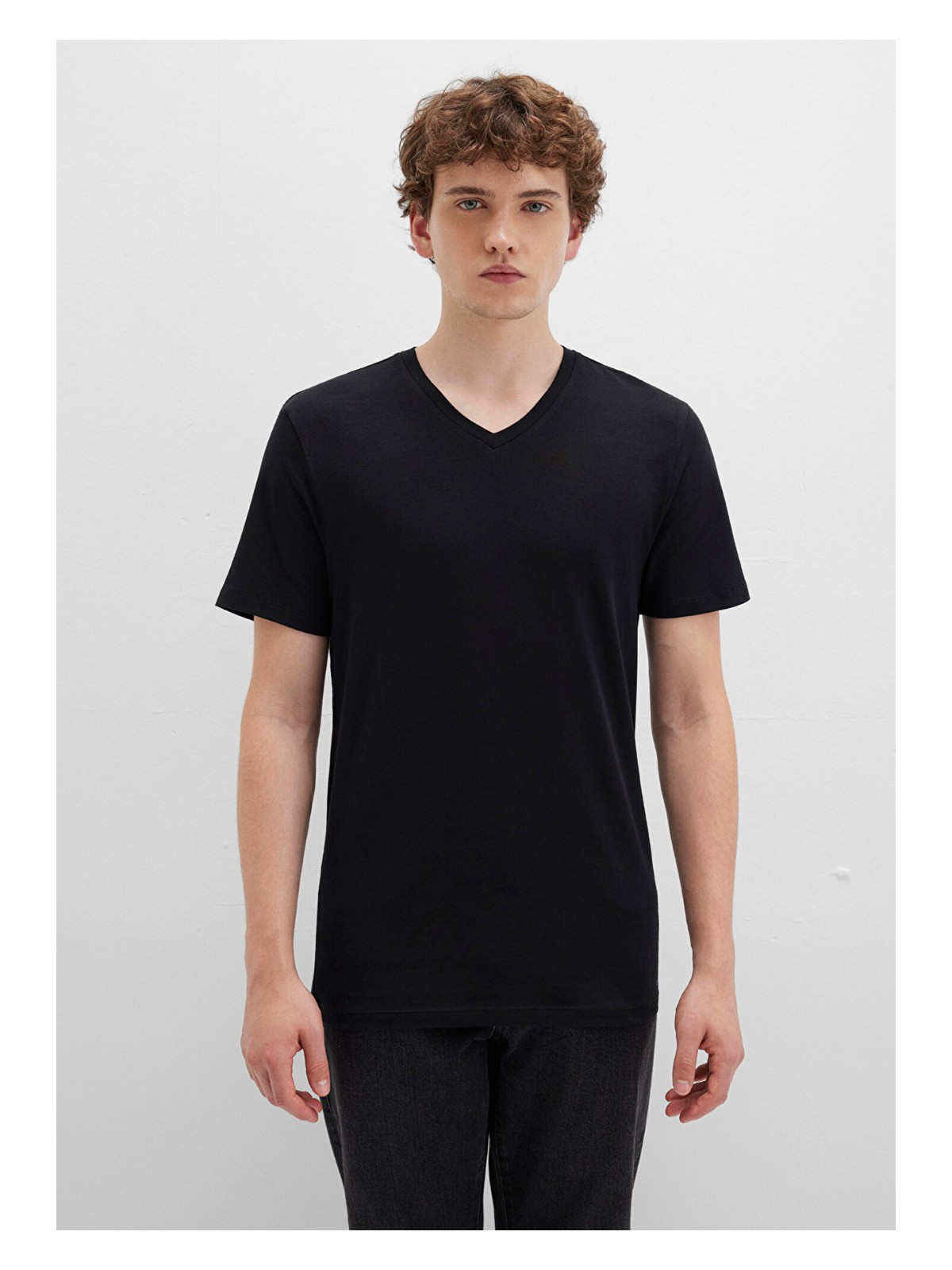 Mavi Stretch V Yaka Siyah Basic Tişört 061748-900 - Görsel 10