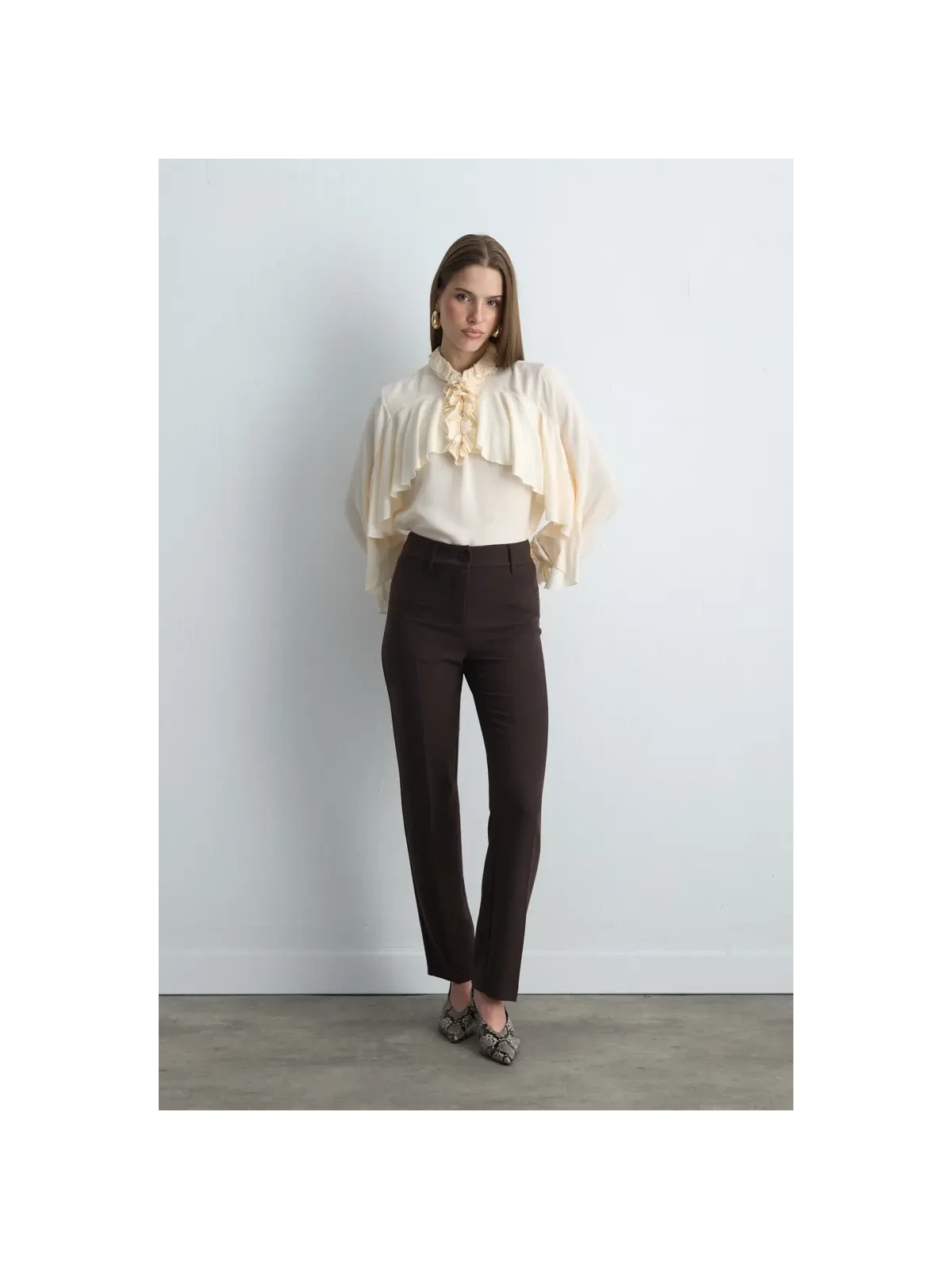 Gusto Boru Paça Pantolon - Siyah - Görsel 3