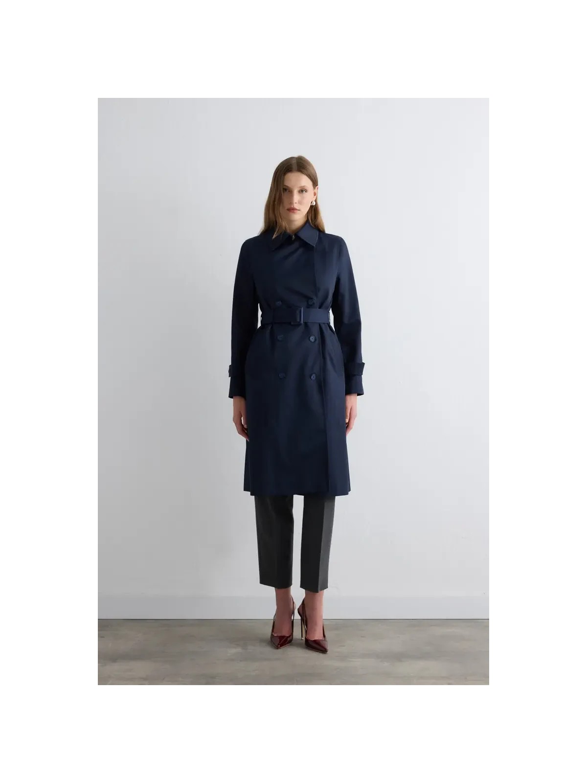 Gusto Klasik Trençkot - Lacivert