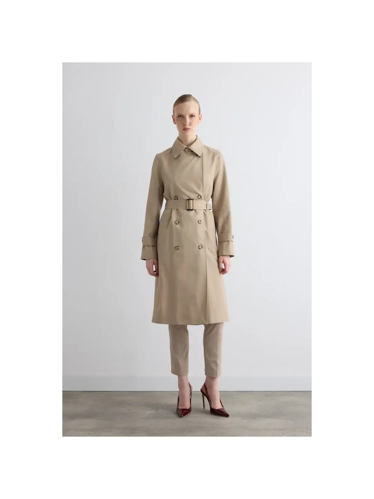 Gusto Klasik Trençkot - Lacivert - Görsel 4