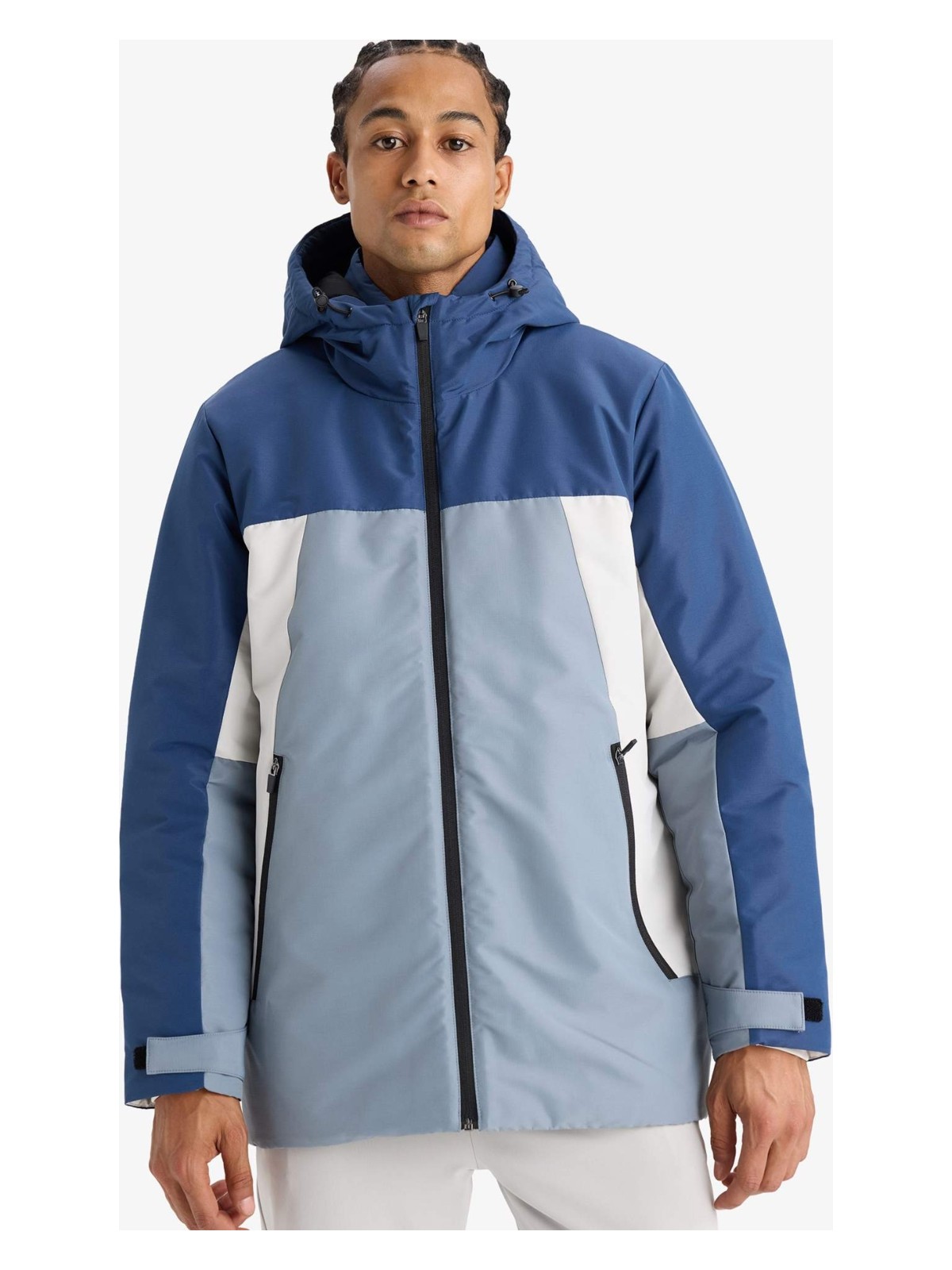 DeFacto Su İtici Regular Fit Kapüşonlu Fermuarlı Rüzgar Geçirmez Mont E9488AX25WN