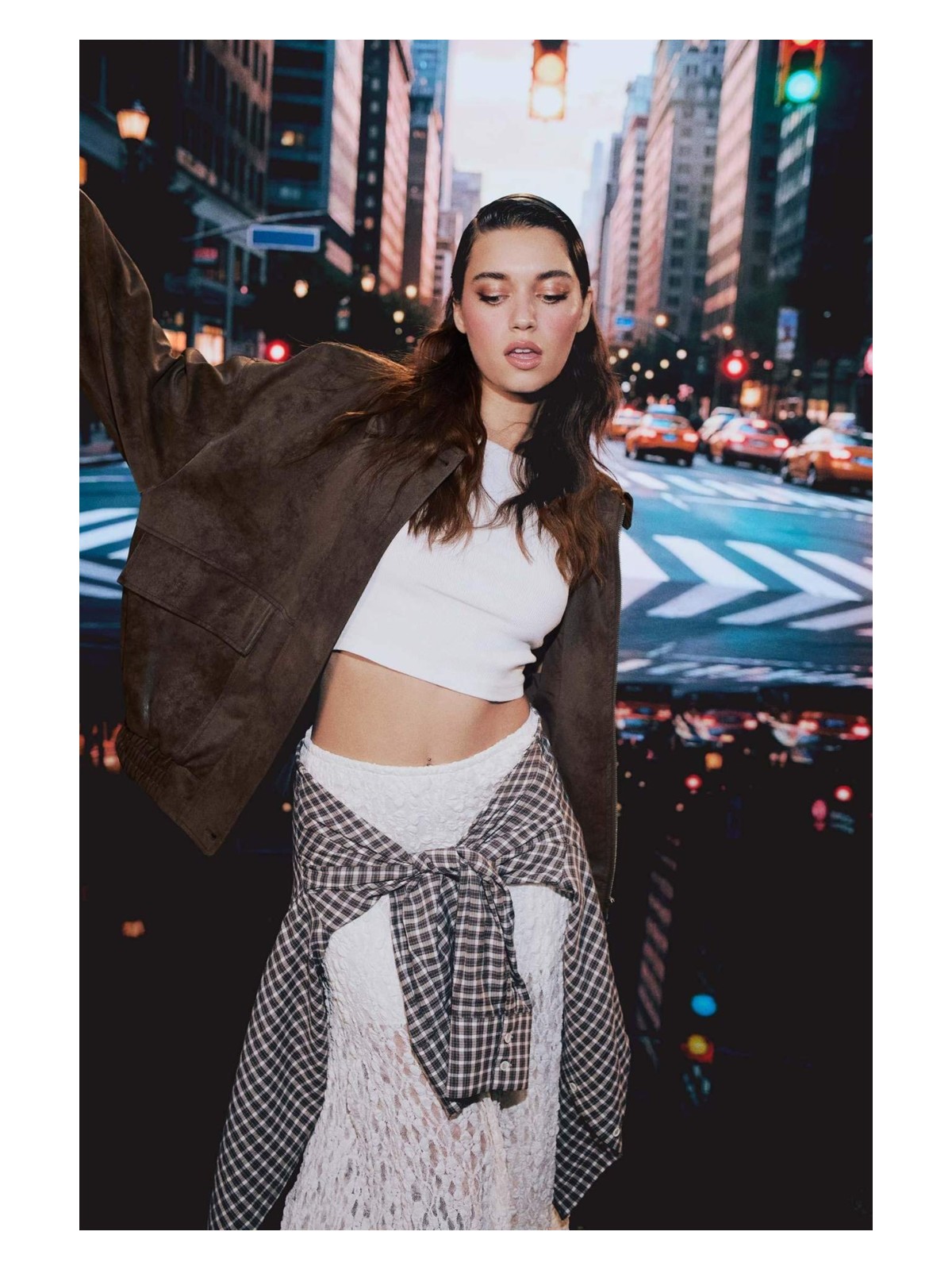 DeFacto Afra x DeFacto A Form Yüksek Bel Dantel Maxi Etek F7820AX25AU