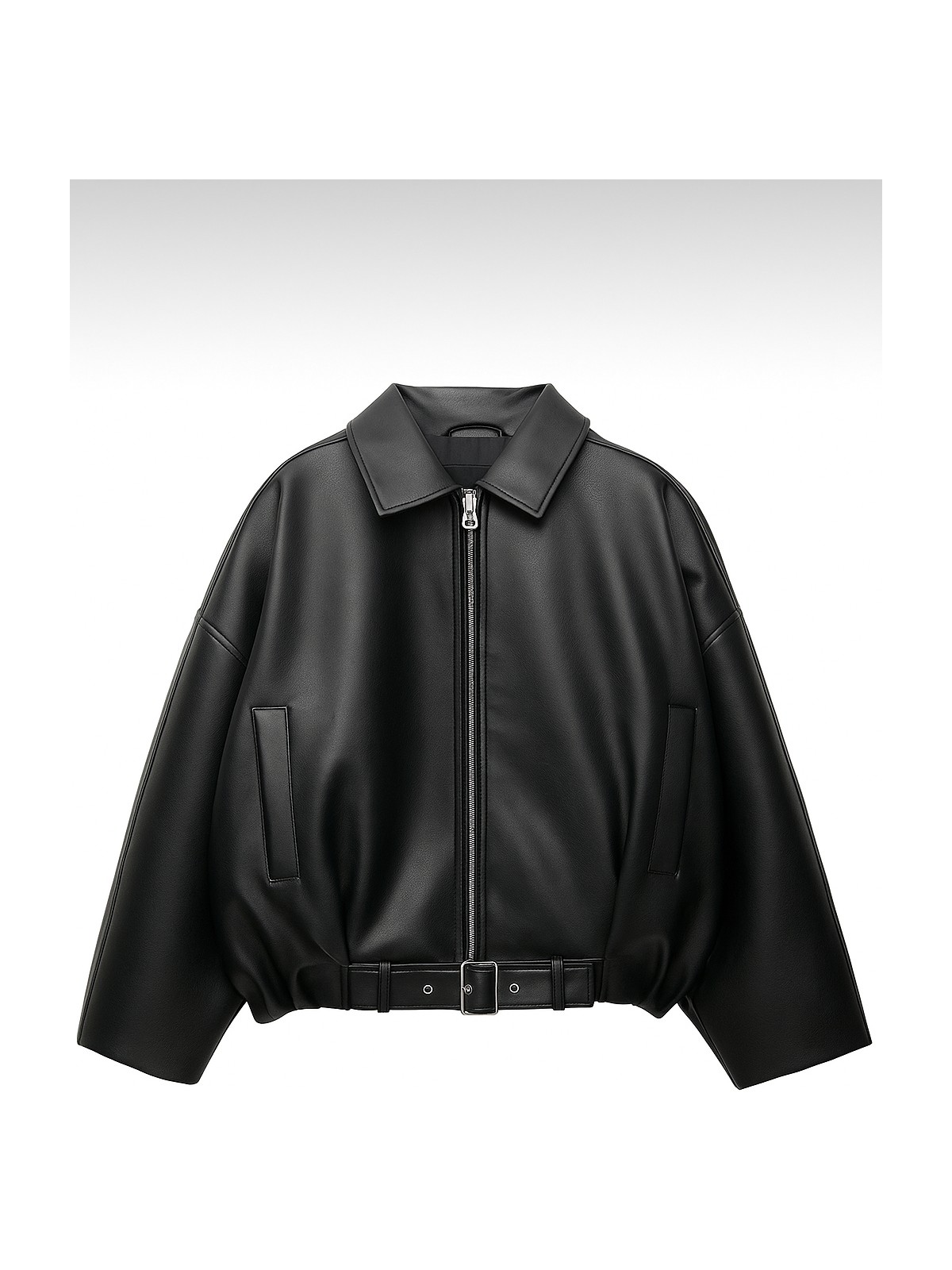 Moda Armanc Kadın Oversize Bomber Suni Deri Ceket | Yeni Sezon Kemerli Biker Ceket