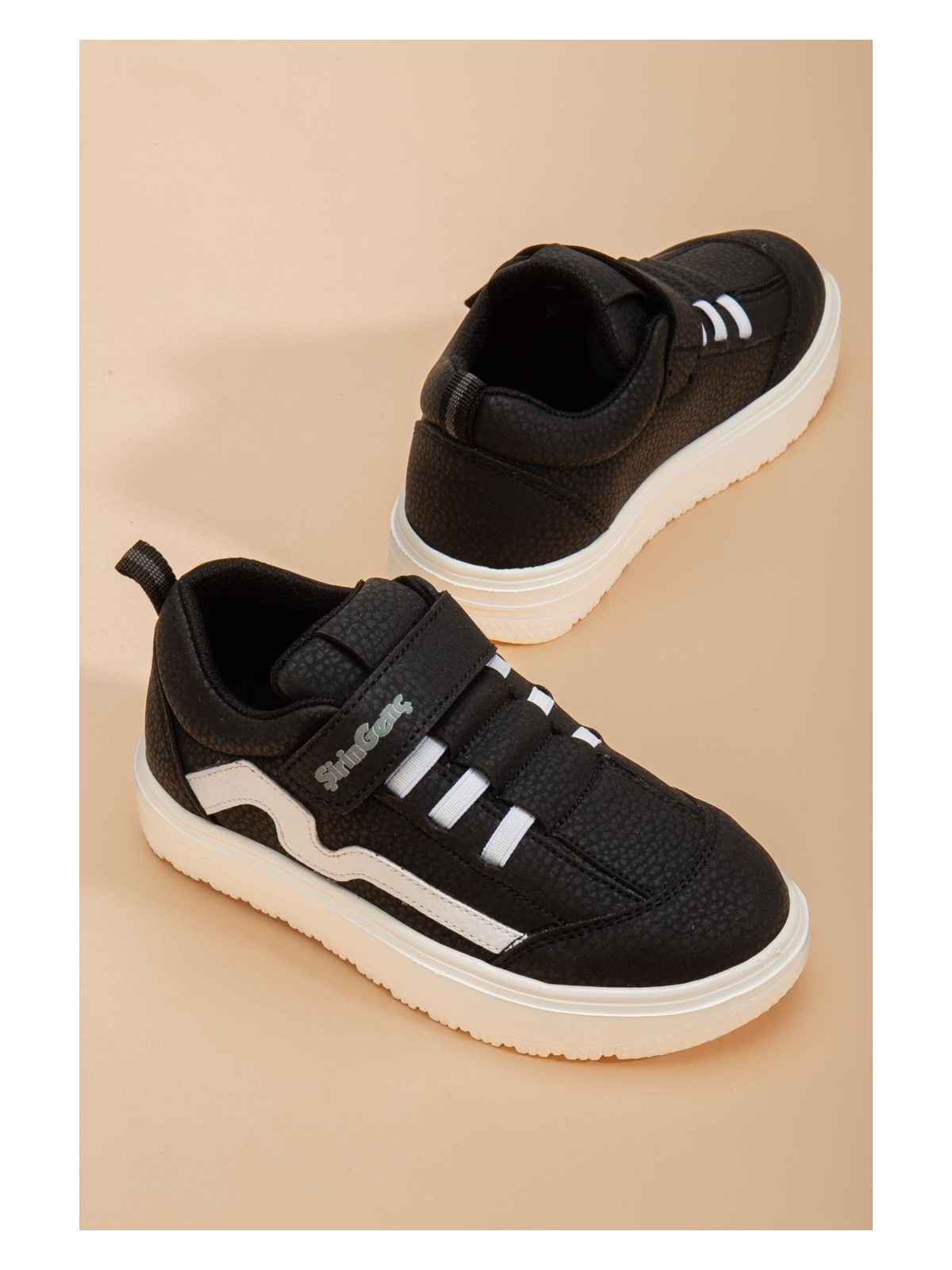 Dilimler Ayakkabı Şirinbebe Şiringenç Erkek Çocuk Spor Ayakkabı Ortopedik Bej Cırtlı Elastik Bağcıklı - Görsel 3