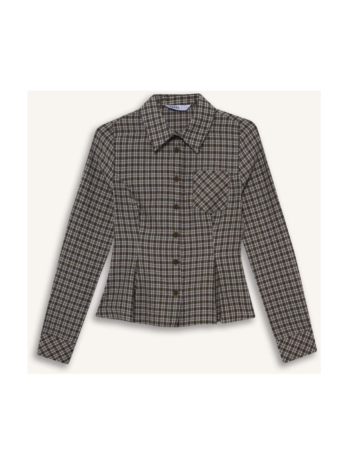 DeFacto Coool Fitted Kareli Poplin Uzun Kollu Gömlek G1046AX25AU