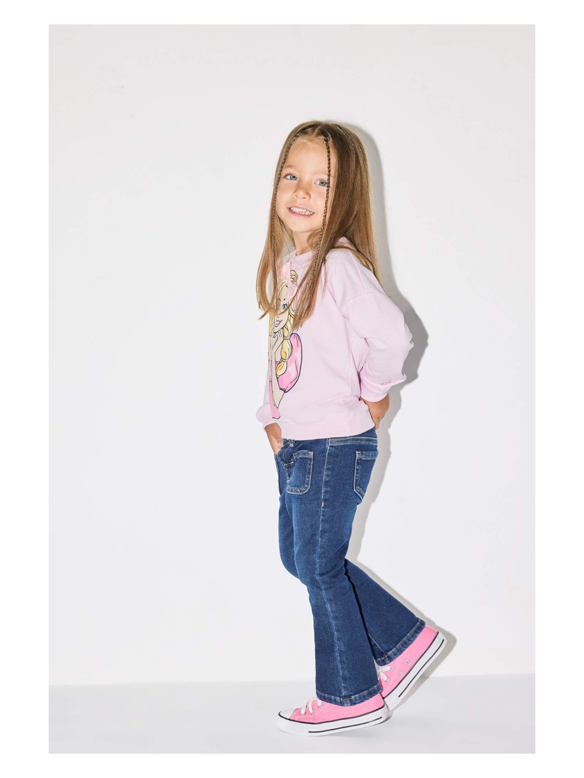 DeFacto Flare Fit Jean Pantolon Kız Bebek F3693A525AU