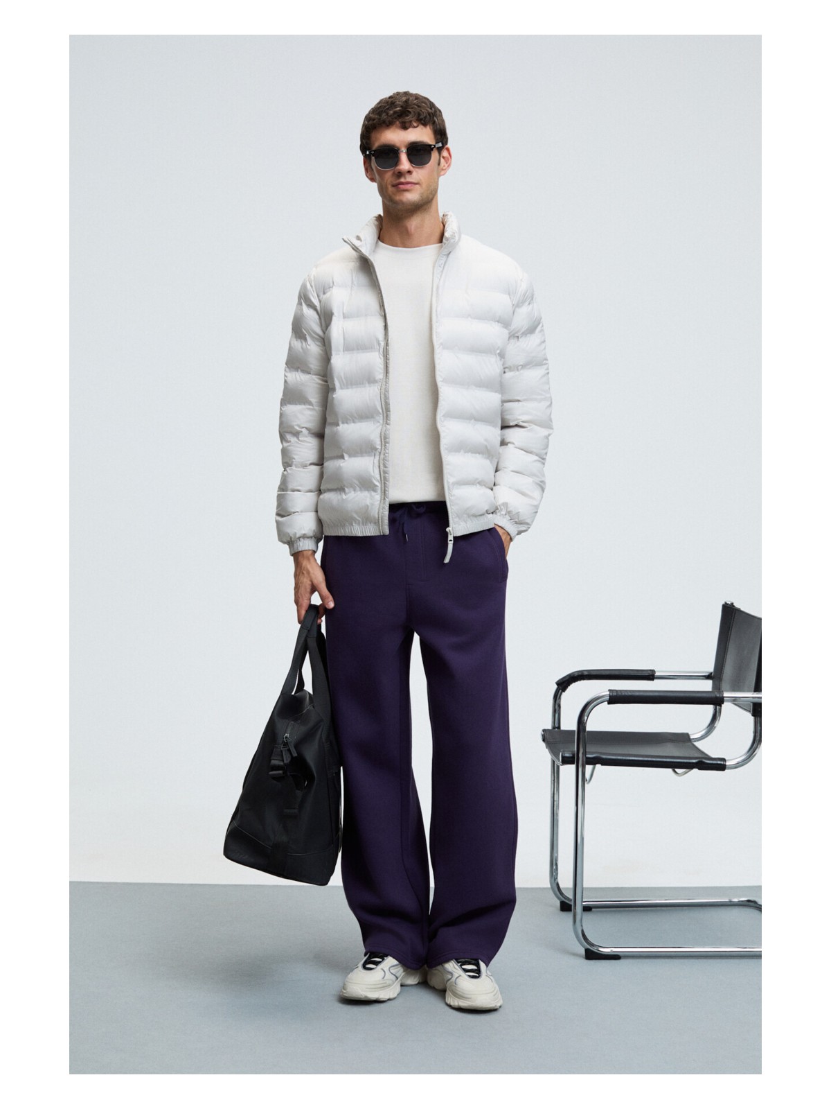 Grimelange BENSON Erkek Kordonlu Lastikli Bel Relaxed Fit Siyah Eşofman Altı - Görsel 7