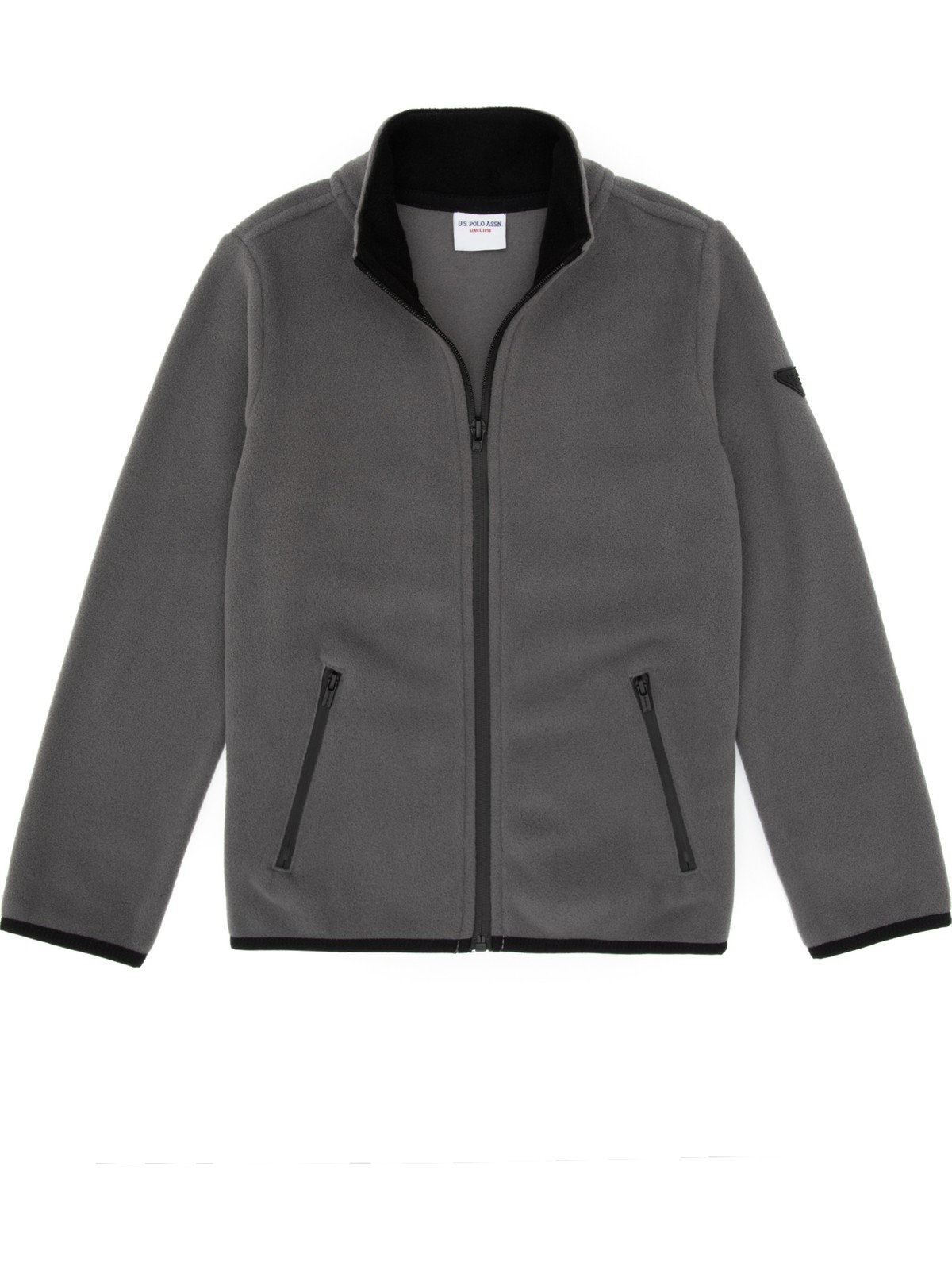 U.S. Polo Assn. Erkek Çocuk Gri Fermuarlı Sweatshirt 50313853-VR024