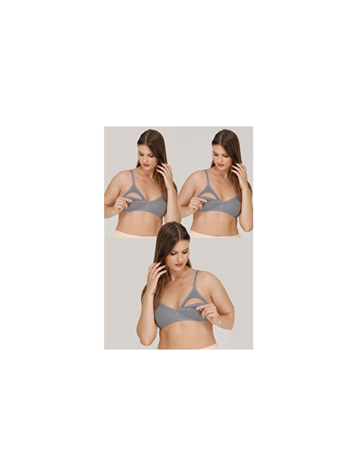 Parlingerie 3lü Emzirme Sütyeni Siyah - Görsel 5