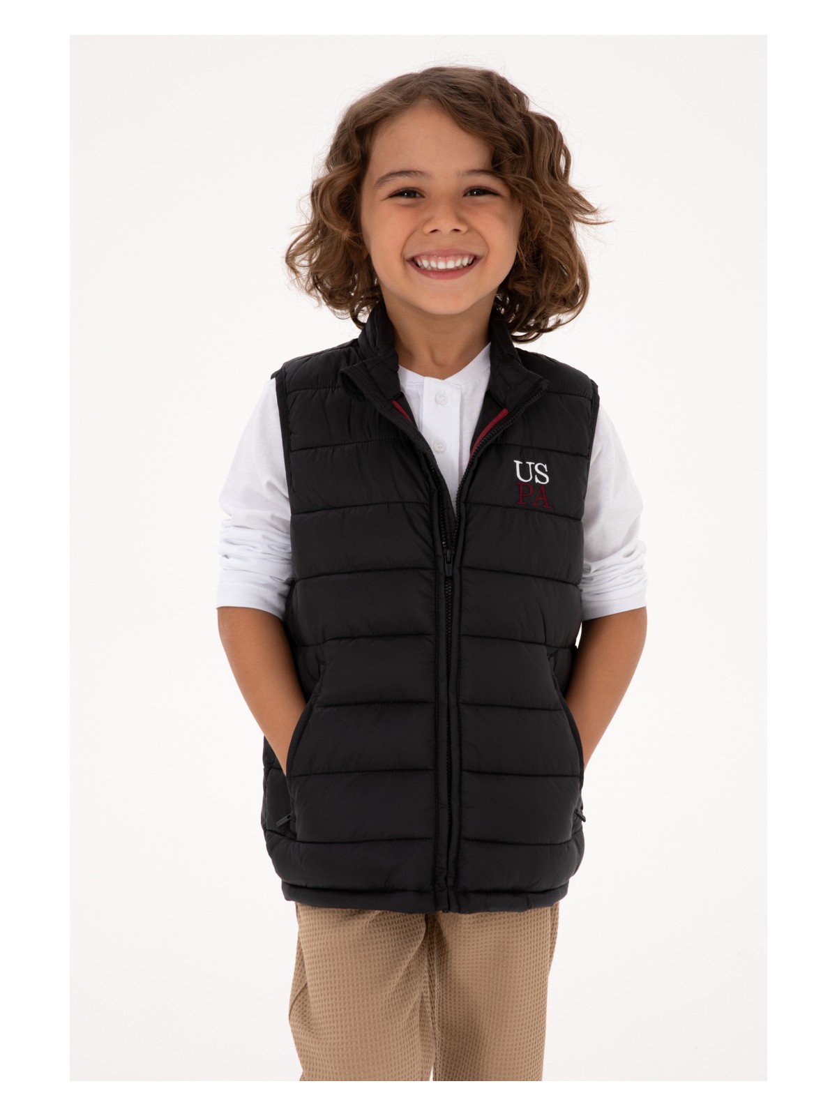 U.S. Polo Assn. U.s. Polo Assn. Erkek Çocuk Siyah Yelek (Dokuma) 50312103-VR046