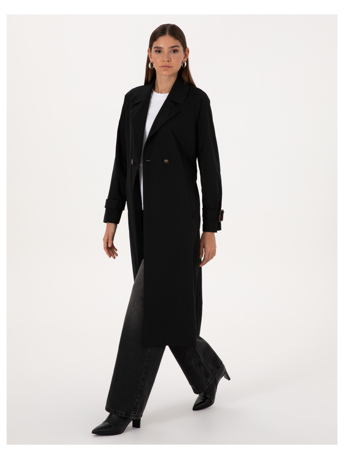 Pierre Cardin Kadın Haki Kemerli Trençkot 50314043-VR027 - Görsel 3