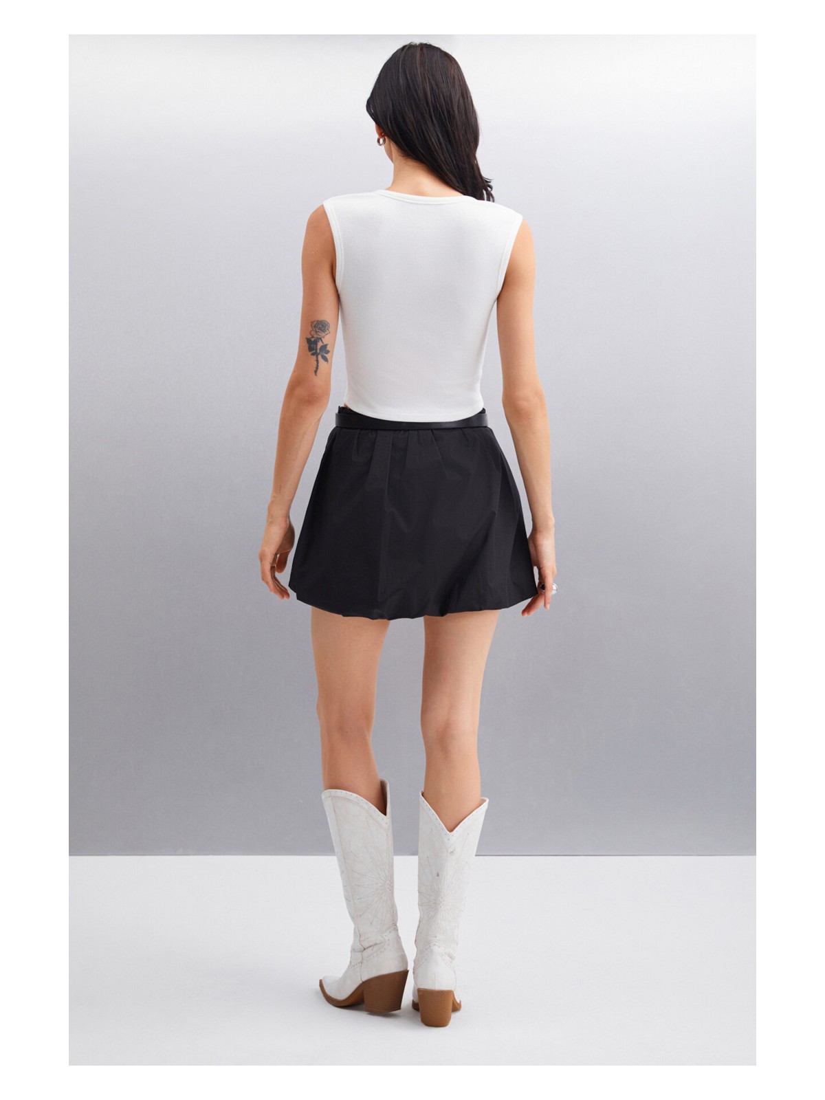 Grimelange PAOLINA Kadın Crop Ekru Bluz - Görsel 6