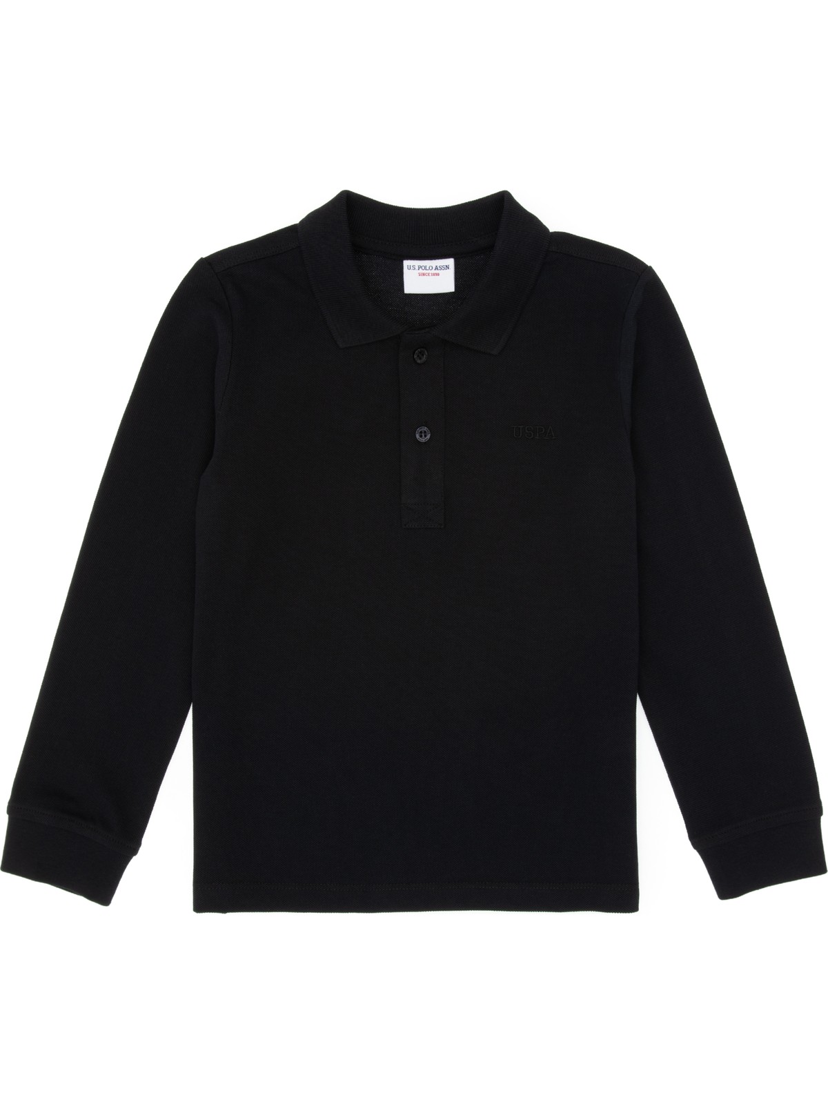 U.S. Polo Assn. Erkek Çocuk Siyah Basic Polo Yaka Sweatshirt 50313790-VR046