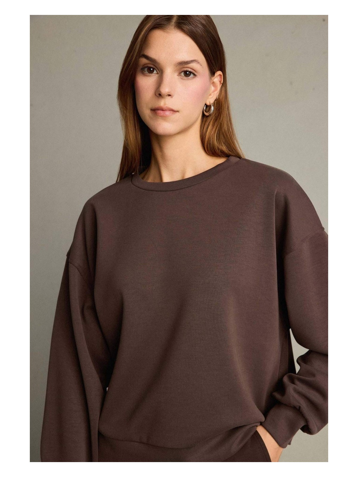 DeFacto Bisiklet Yaka Modal Sweatshirt G2913AX25AU - Görsel 7