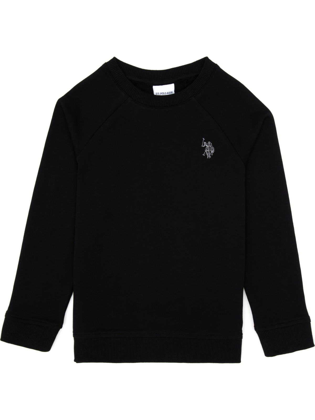 U.S. Polo Assn. Erkek Çocuk Siyah Basic Bisiklet Yaka Sweatshirt 50313832-VR046