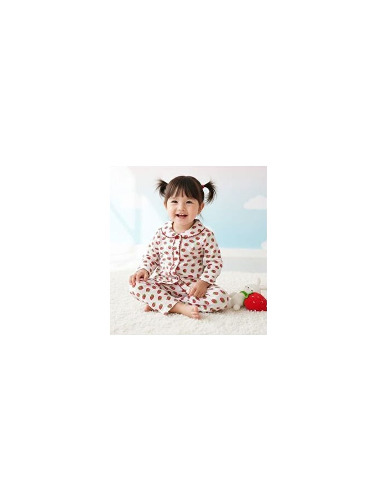 Buufuu Pamuklu Oyali Pijama Takımı Unisex Bebek Yenidogan Hediyelik Kız Erkek Desenli - Görsel 4