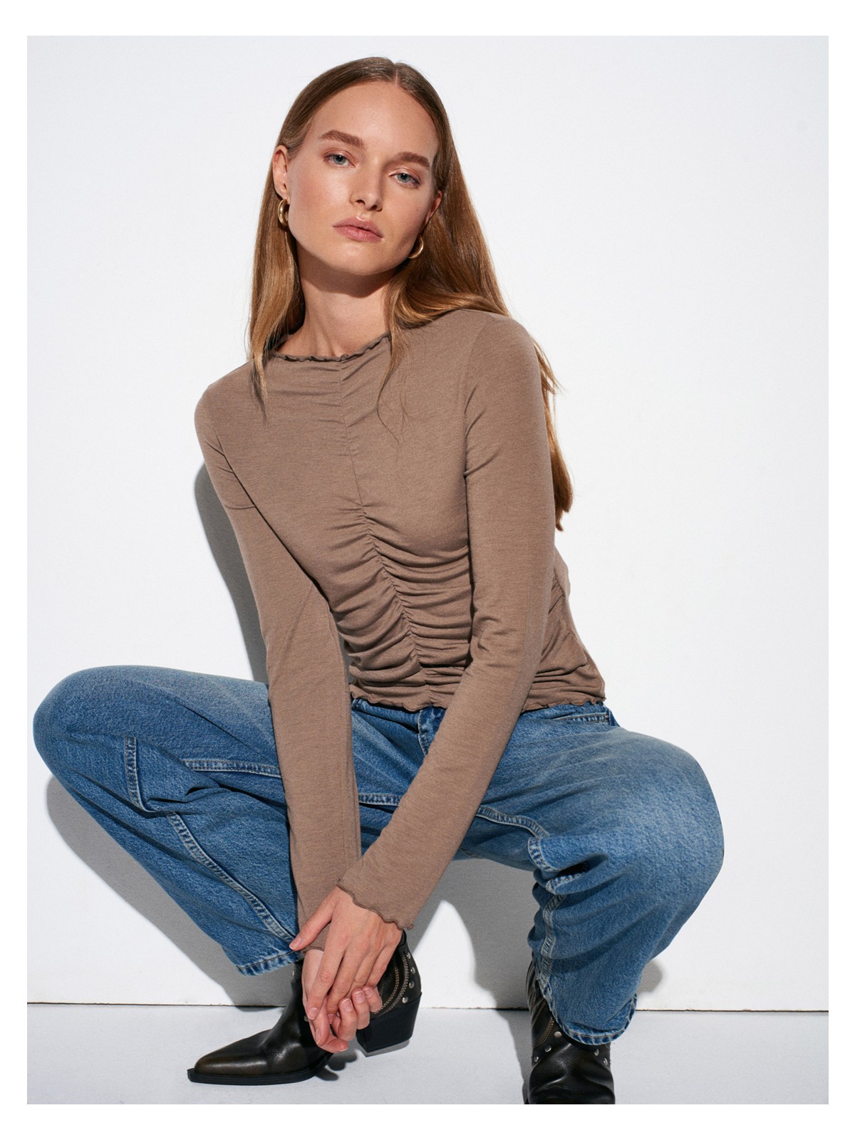 Dilvin 32112 Büzgülü Top-Vizon