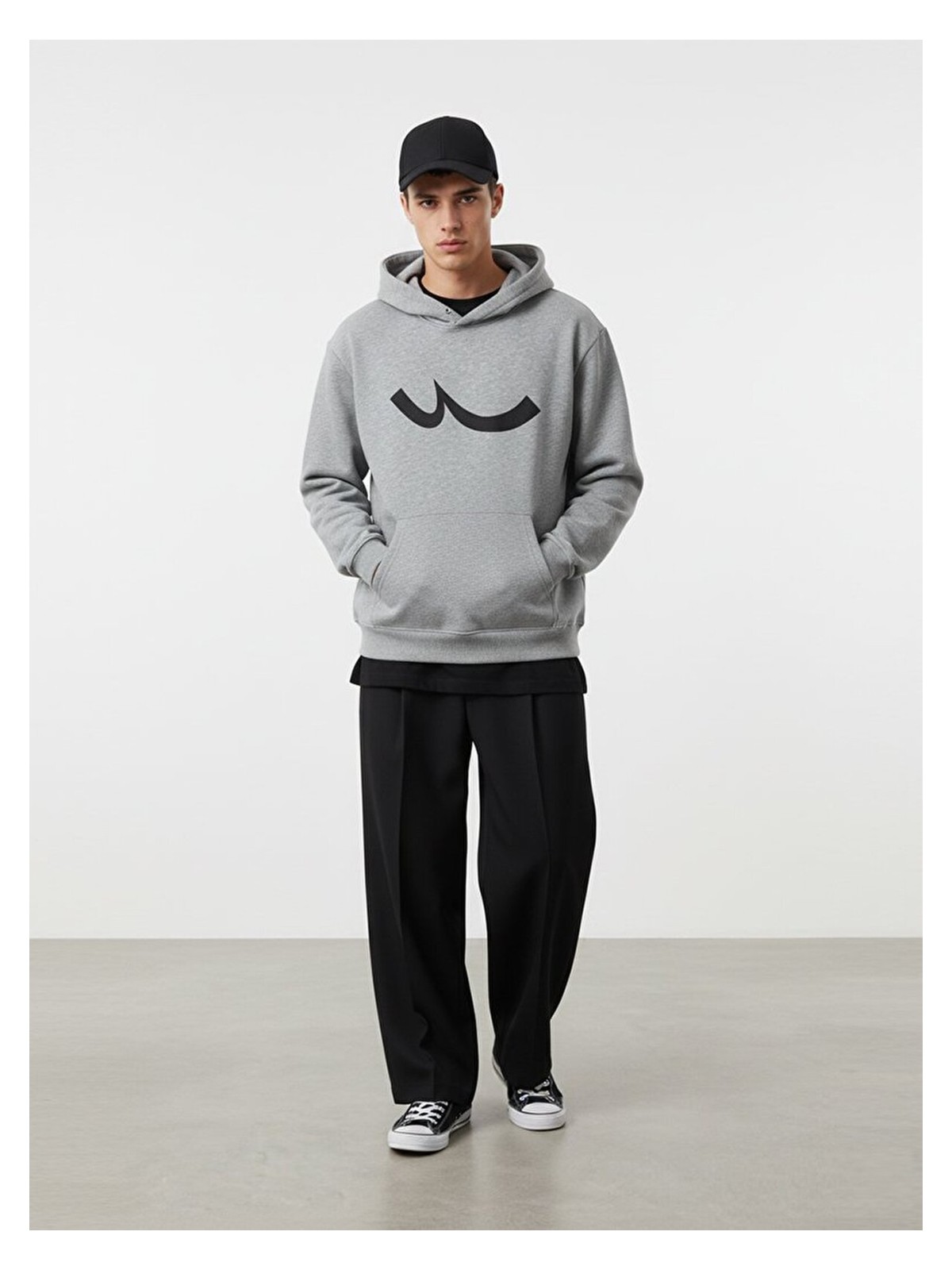 LTB Kapüşonlu Sıgn Baskılı Uzun Kollu Pembe Sweatshırt - Görsel 3