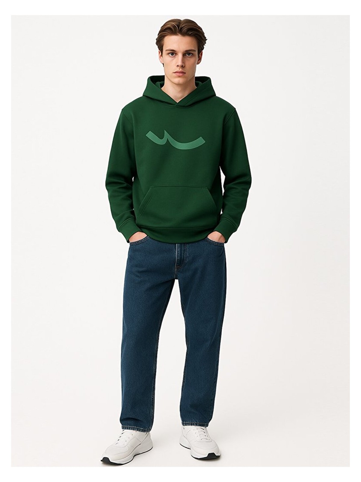 LTB Kapüşonlu Sıgn Baskılı Uzun Kollu Gri Sweatshırt - Görsel 5