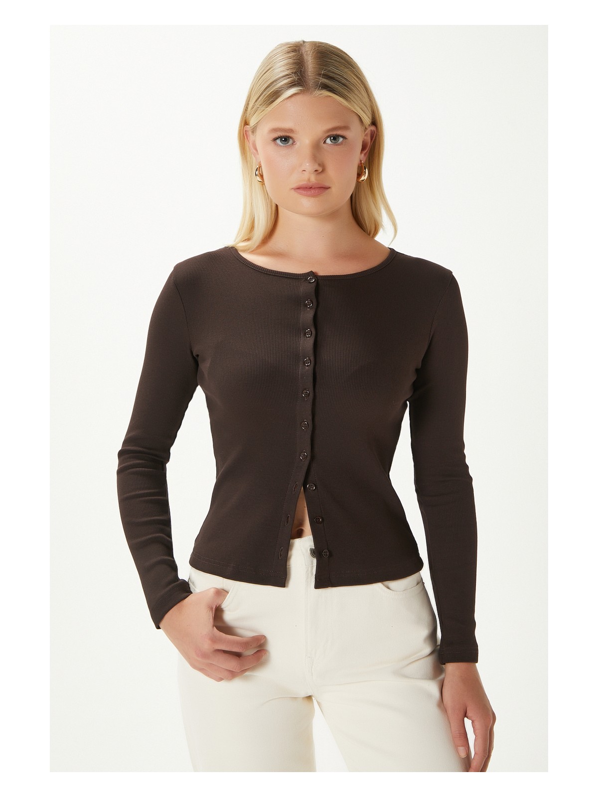 Ritnice Young Cool Düğmeli Uzun Kollu Sarı Bluz - Görsel 3