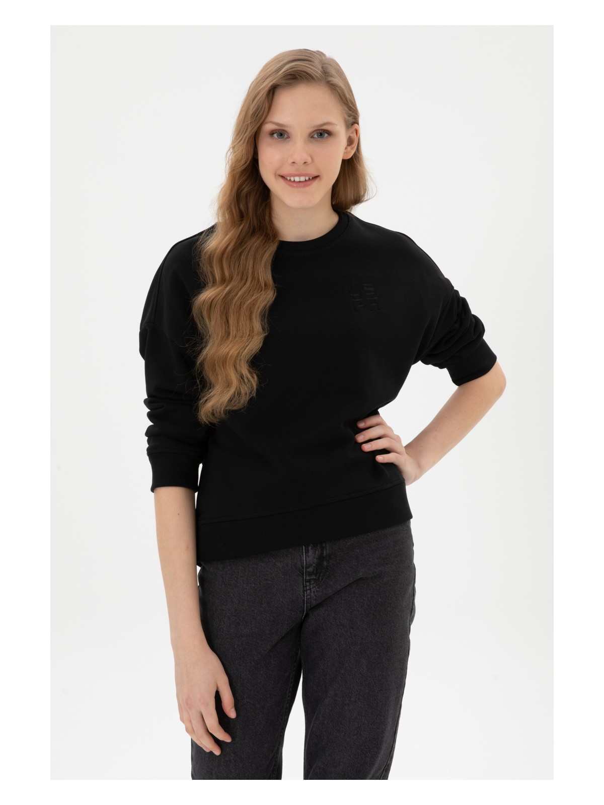 U.S. Polo Assn. Kadın Bakır Bisiklet Yaka Basic Sweatshırt 50313565-VR182 - Görsel 7