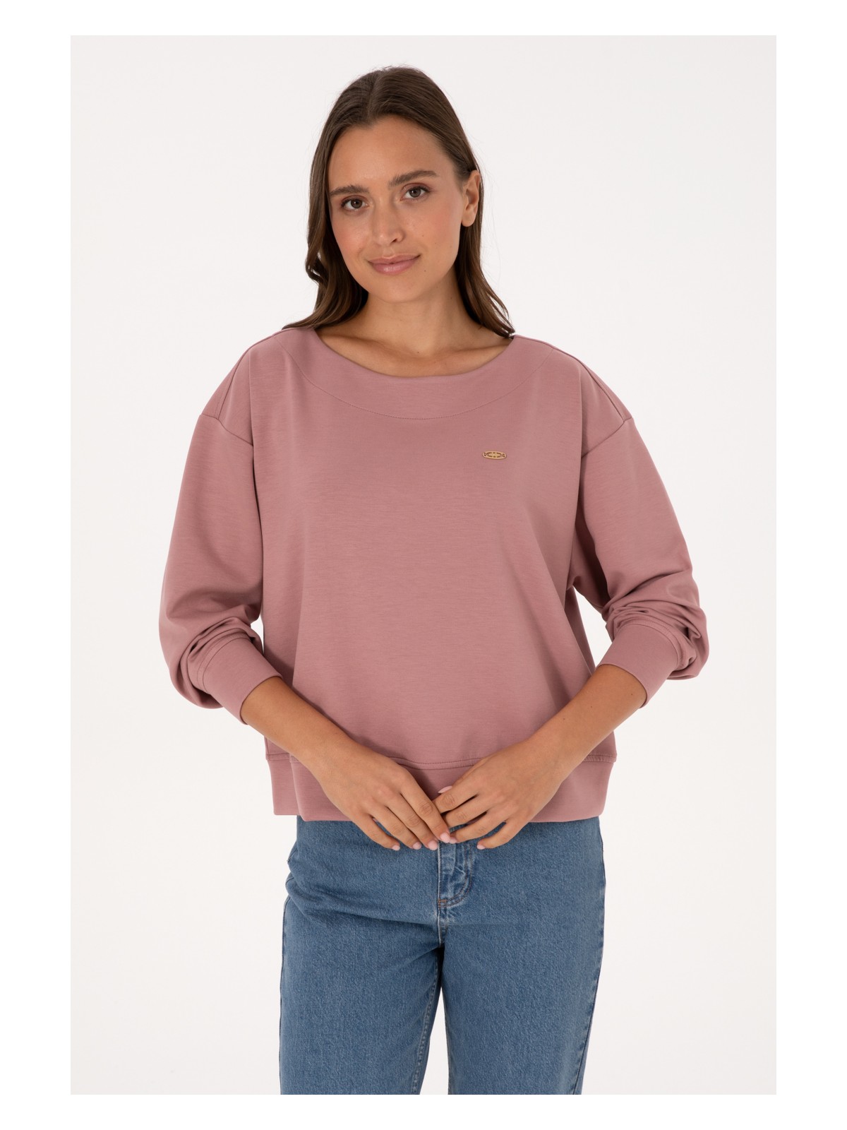 U.S. Polo Assn. Kadın Gül Kurusu Bisiklet Yaka Sweatshirt 50314210-VR221