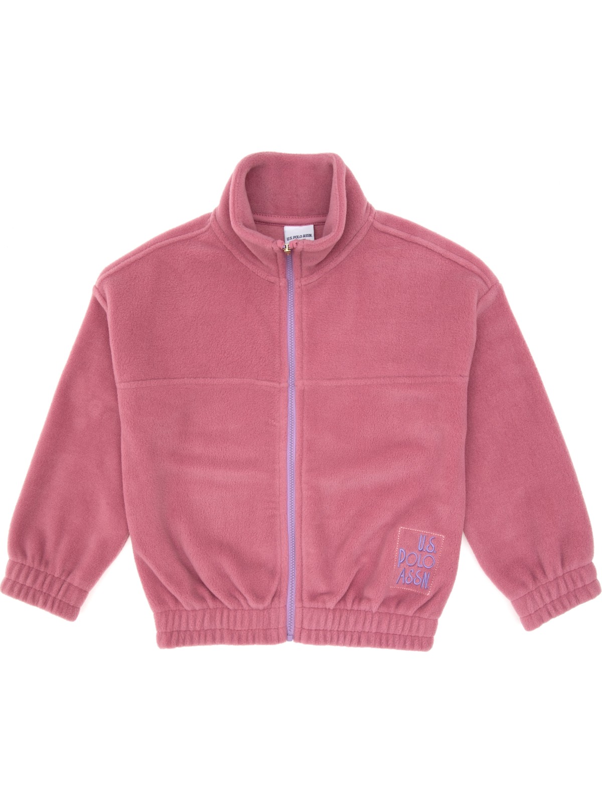 U.S. Polo Assn. Kız Çocuk Lila Fermuarlı Polar Sweatshirt 50318001-VR034 - Görsel 4