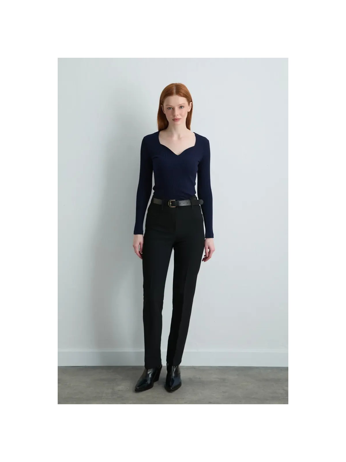 Gusto Boru Paça Pantolon - Siyah