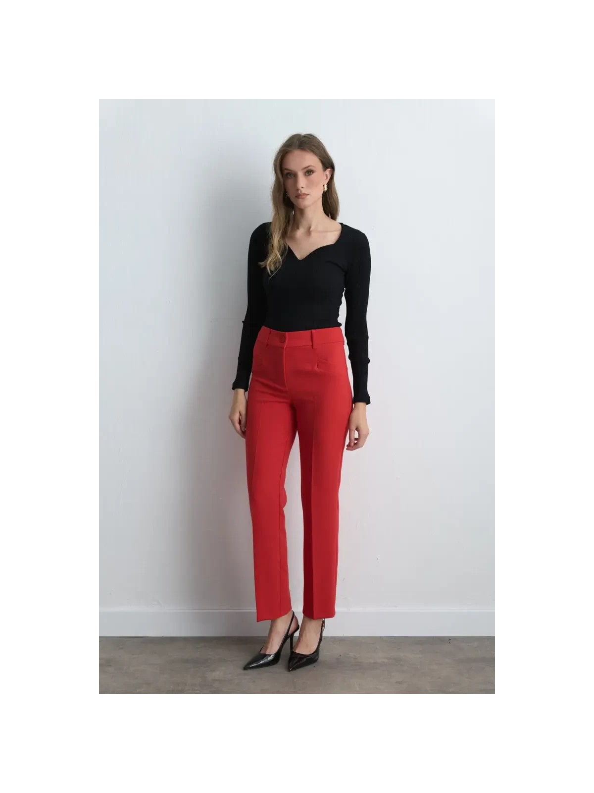 Gusto Boru Paça Pantolon - Siyah - Görsel 4