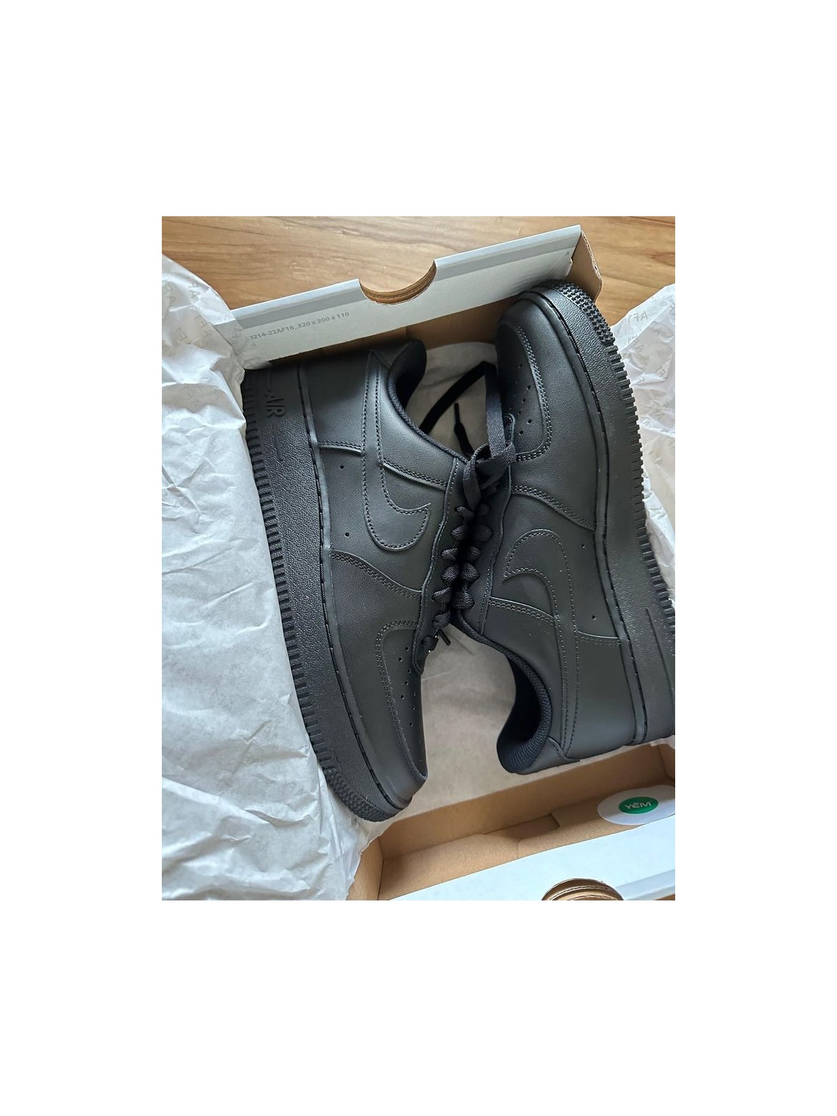 Favorispor Nike Air Force 1 '07 Unisex Beyaz - Siyah Sneaker All White | Black - Klasik Deri Spor Ayakkabı - Görsel 4