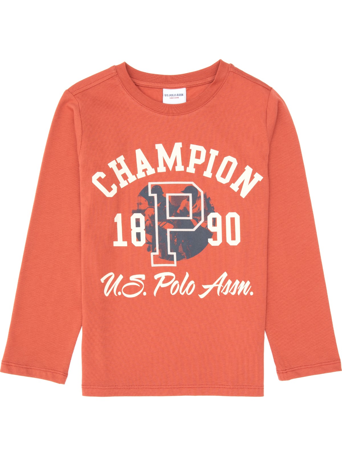 U.S. Polo Assn. Erkek Çocuk Açık Lacivert Bisiklet Yaka Süprem Sweatshirt 50316507-VR059 - Görsel 3