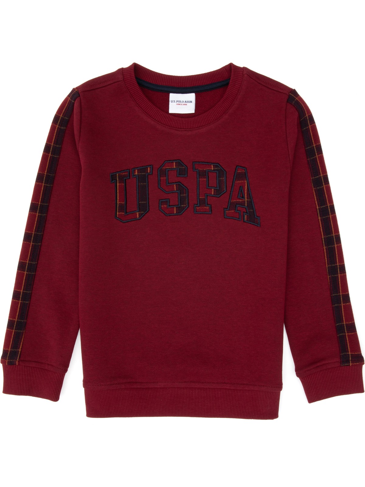 U.S. Polo Assn. Erkek Çocuk Bordo Bisiklet Yaka Sweatshirt 50316537-VR014