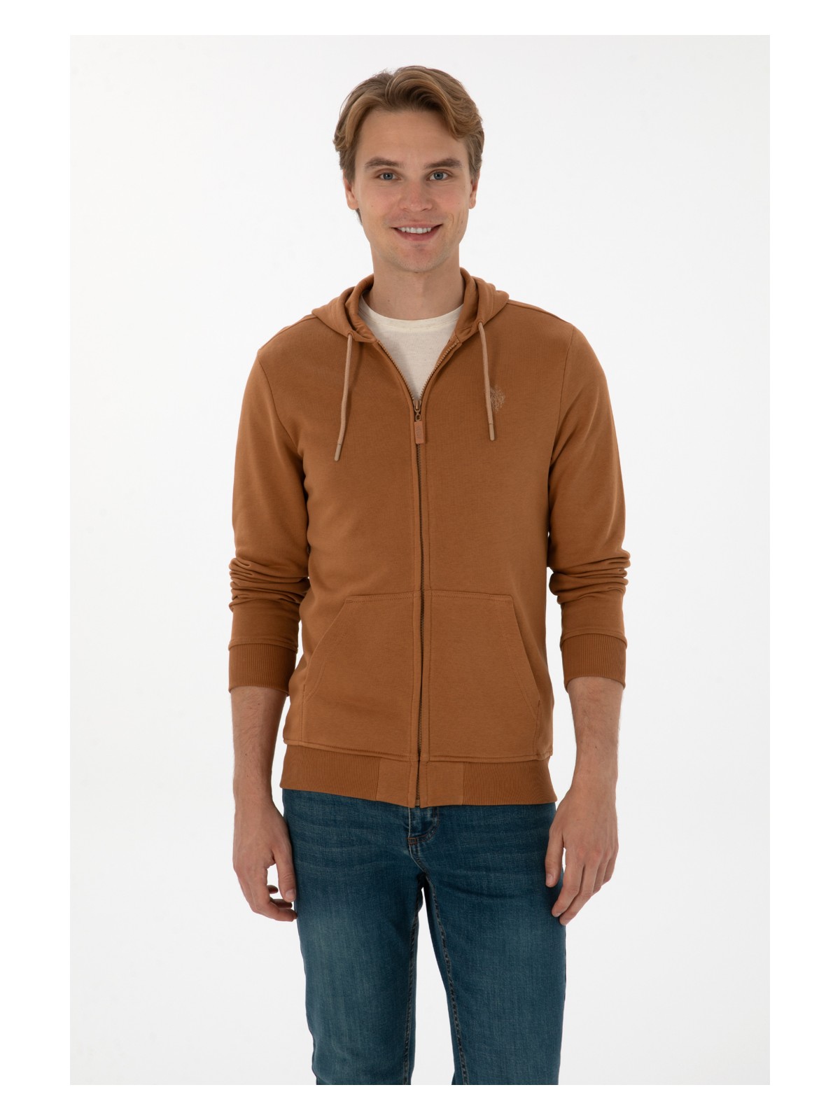 U.S. Polo Assn. Erkek Regular Fit Açık Gri Örme Hırka 50313748-VR001 - Görsel 6