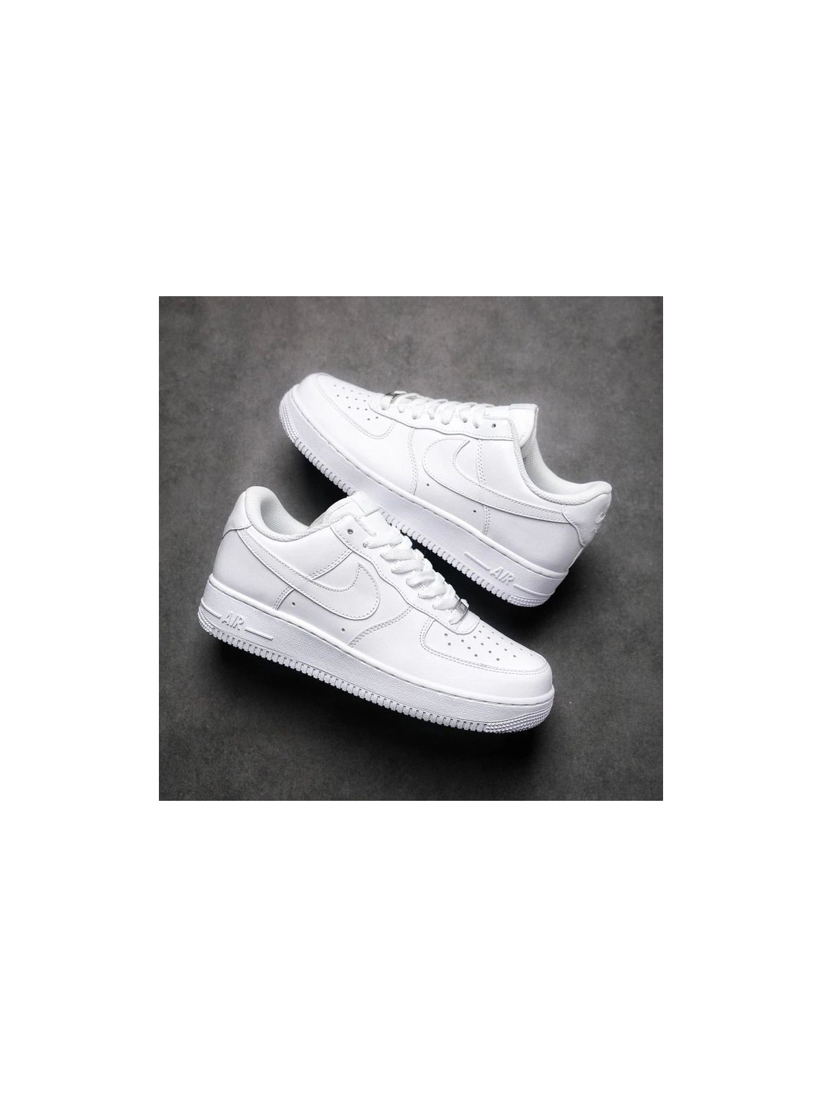Favorispor Nike Air Force 1 '07 Unisex Beyaz - Siyah Sneaker All White | Black - Klasik Deri Spor Ayakkabı - Görsel 3