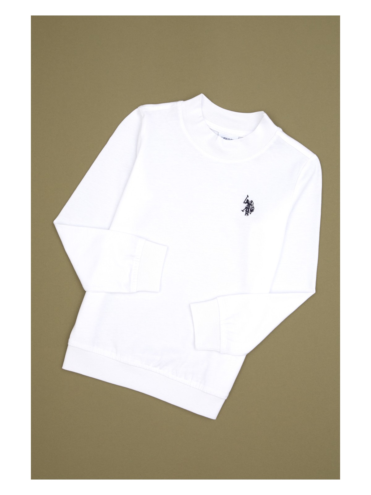 U.S. Polo Assn. Erkek Çocuk Beyaz Basic Bisiklet Yaka Sweatshirt 50314971-VR013