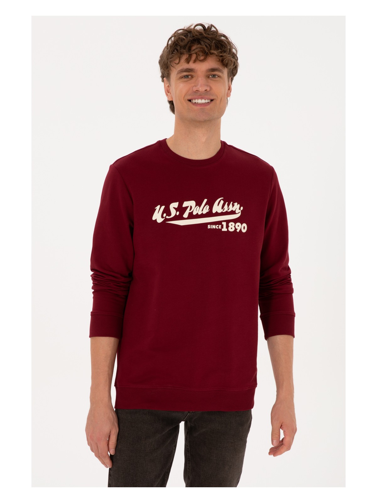 U.S. Polo Assn. Erkek Bisiklet Yaka Regular Fit Lacivert İnce Sweatshirt 50316315-VR033 - Görsel 5