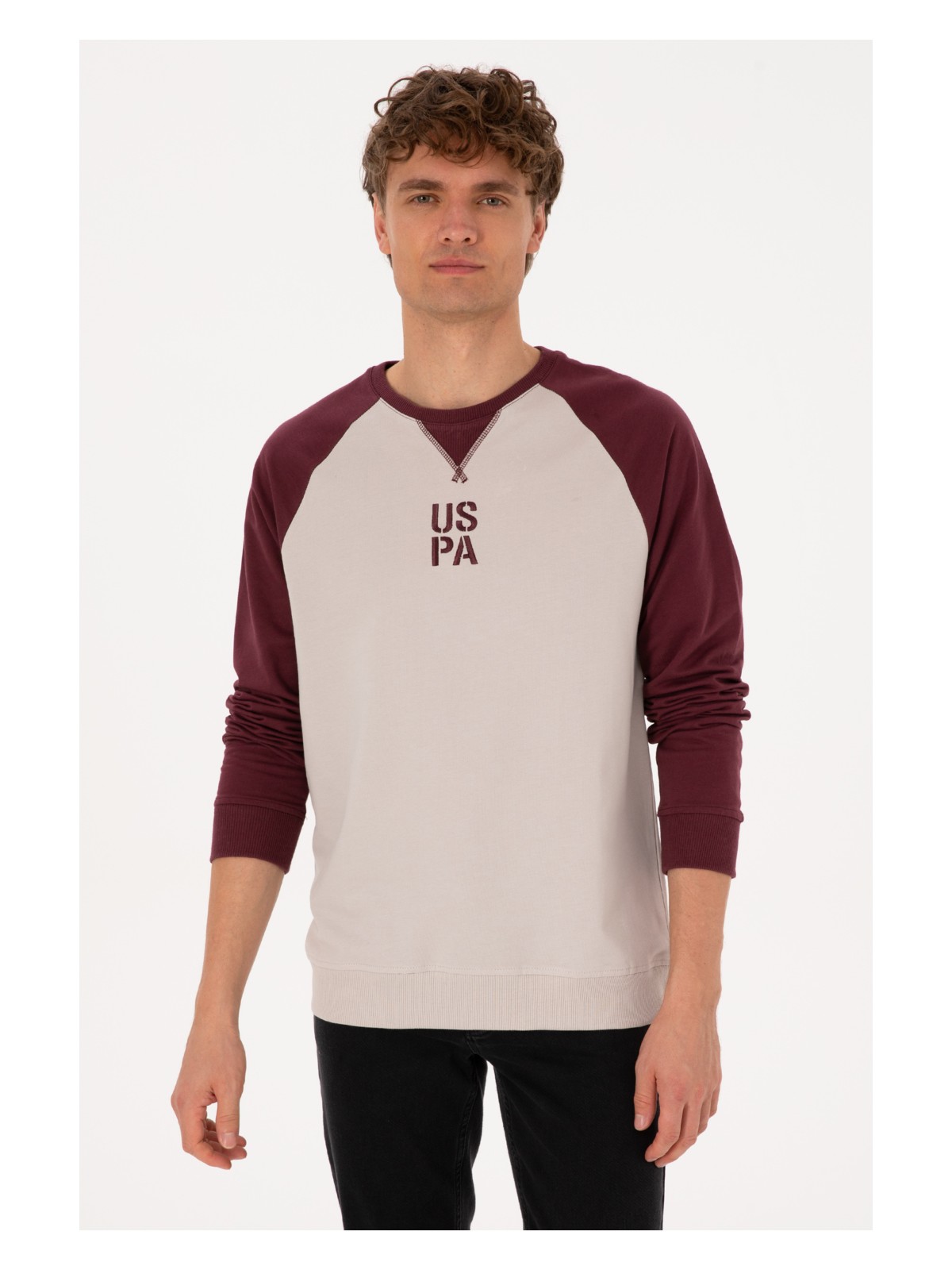 U.S. Polo Assn. Erkek Bisiklet Yaka Regular Fit Siyah İnce Sweatshirt 50315420-VR046 - Görsel 4