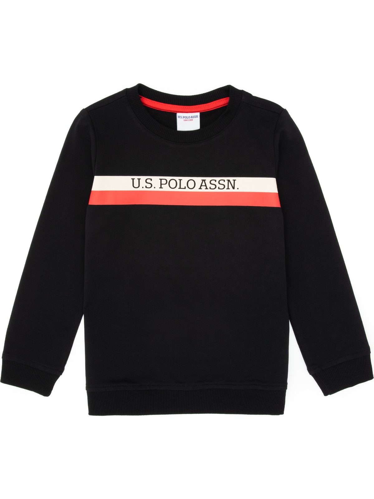 U.S. Polo Assn. Erkek Çocuk Kırmızı Basic Bisiklet Yaka Sweatshirt 50313994-VR030 - Görsel 5
