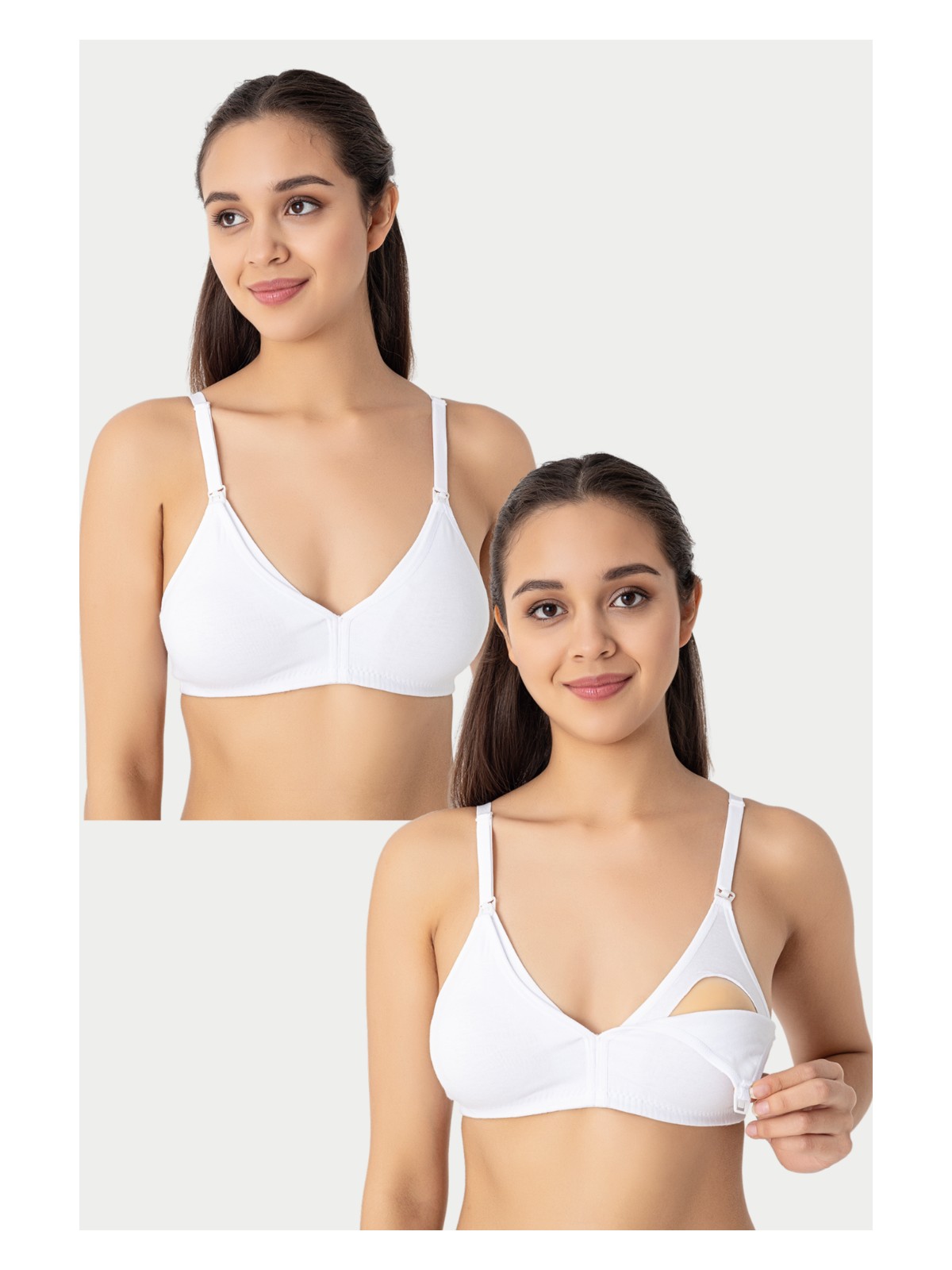 Arma Yıldız 2'li Ten Kadın Balensiz Kapsız Emzirme Sütyeni Pamuklu Likralı Esnek Ve Yumuşak Kumaş - Görsel 5