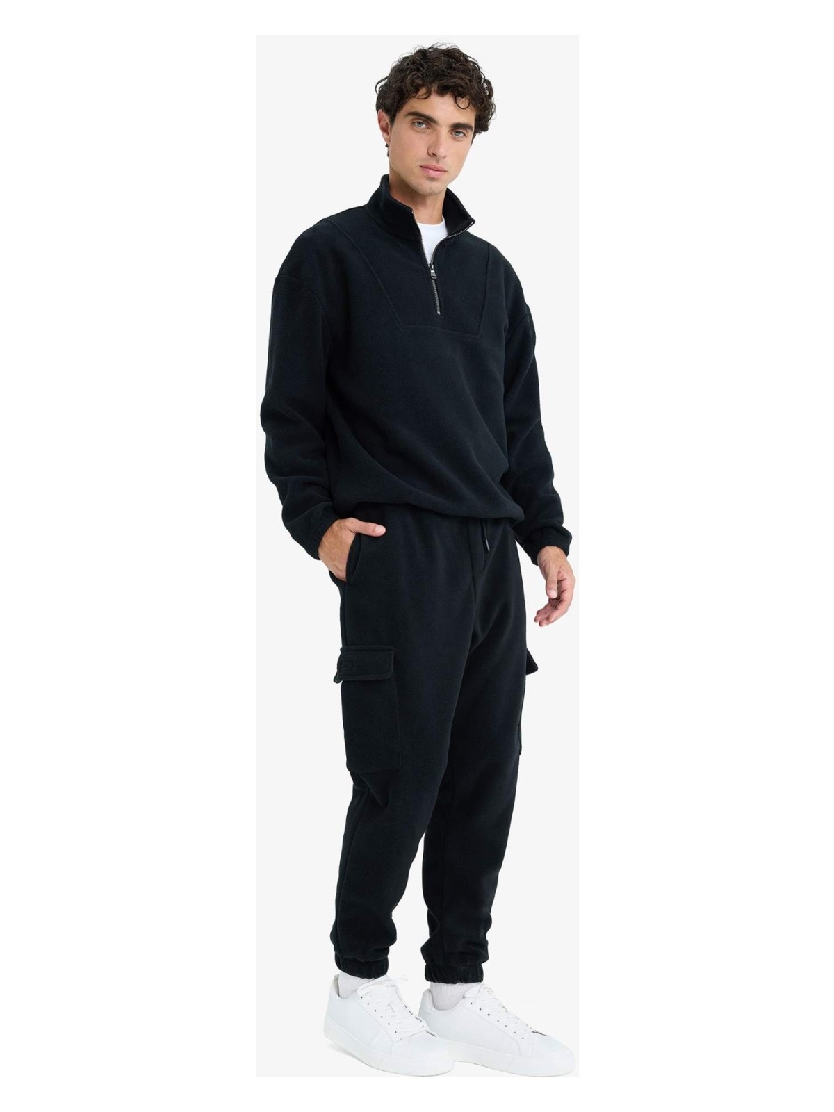 DeFacto Kargo Cepli Polar Eşofman Altı F1737AX25WN - Görsel 3