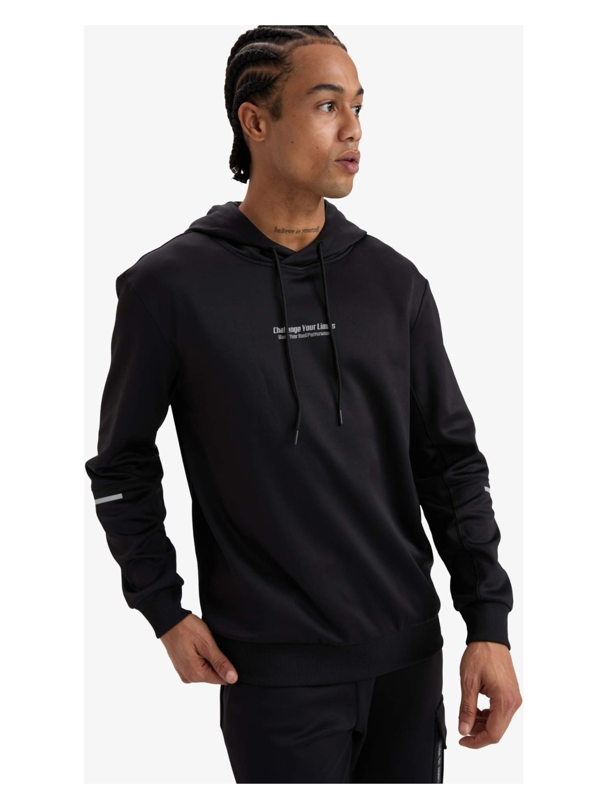 DeFacto Standart Fit Kapüşonlu Sporcu Sweatshirt D3736AX25WN - Görsel 3