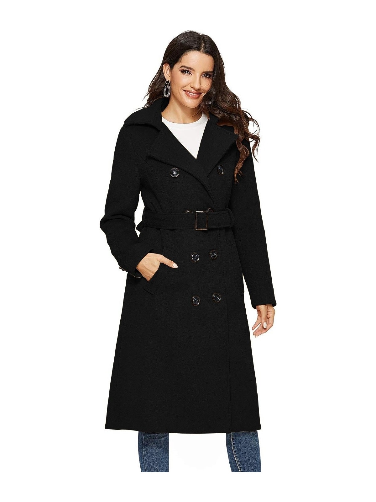 Barbora Kemer Detaylı Kaşe Kaban - Görsel 3