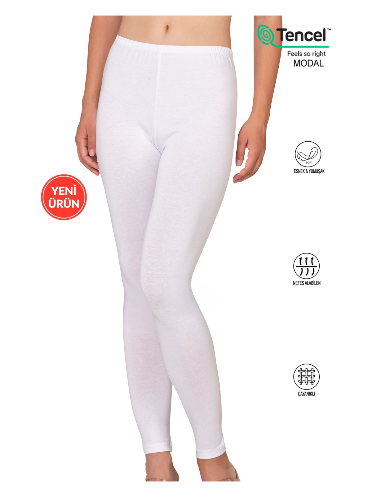 Özkan Underwear Özkan 27779 Kadın Premium Kumaş Modal Pamuklu Uzun Tayt Esnek Rahat Yumuşak