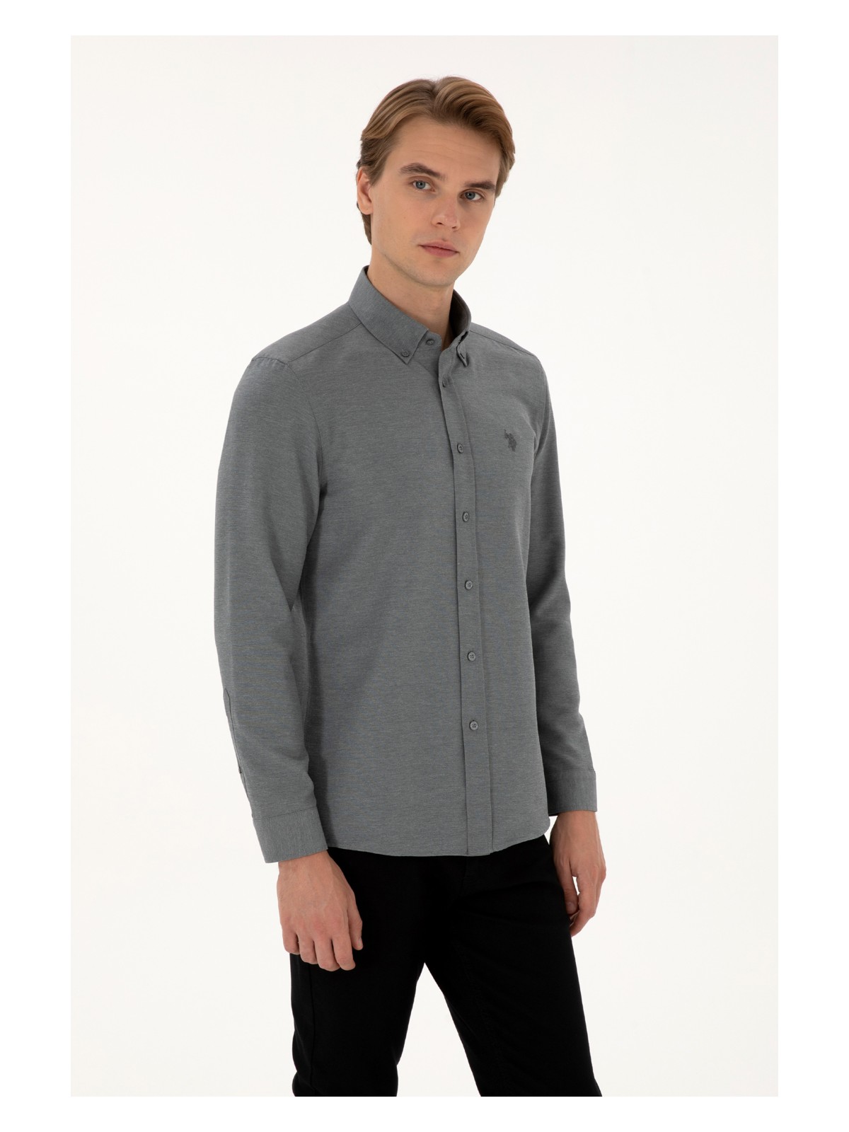 U.S. Polo Assn. U.s. Polo Assn. Erkek Beyaz Gömlek Basic 50316723-VR013 - Görsel 10