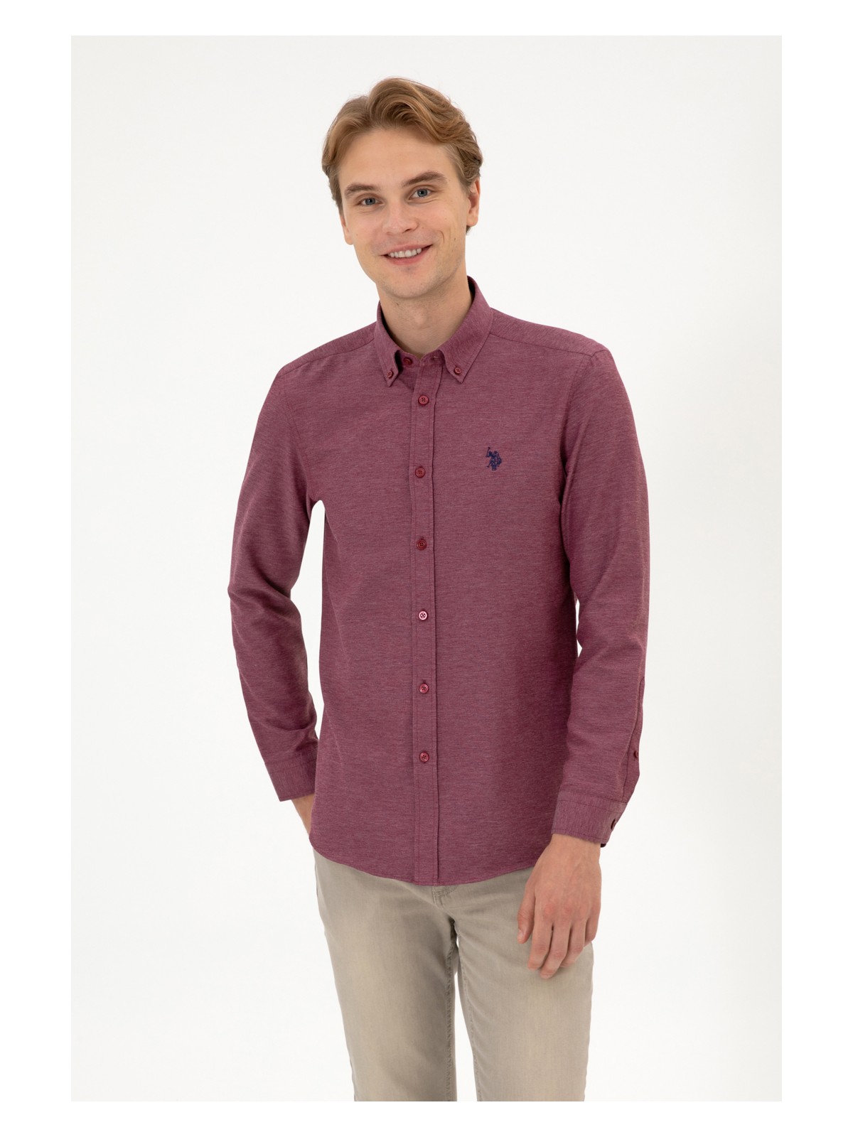 U.S. Polo Assn. U.s. Polo Assn. Erkek Beyaz Gömlek Basic 50316723-VR013 - Görsel 7