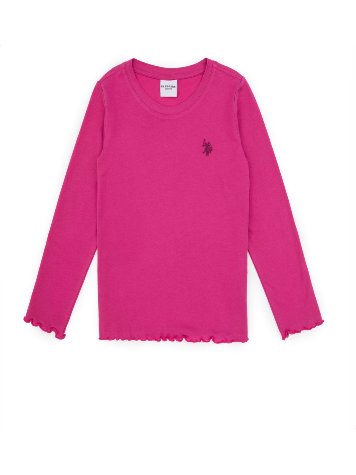 U.S. Polo Assn. Kız Çocuk Sarı Bisiklet Yaka Basic Sweatshirt 50317908-VR044 - Görsel 4