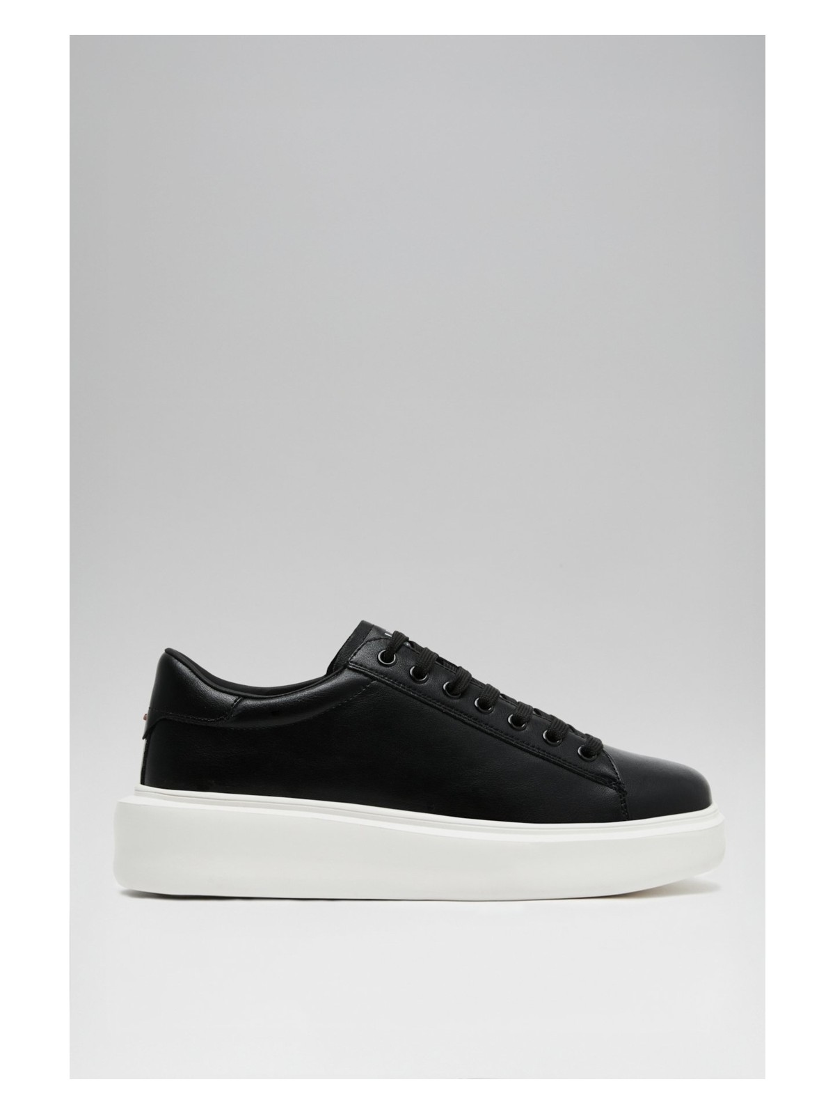 Lufian Siyah Hakiki Deri Bağcıklı Erkek Sneaker Gage M