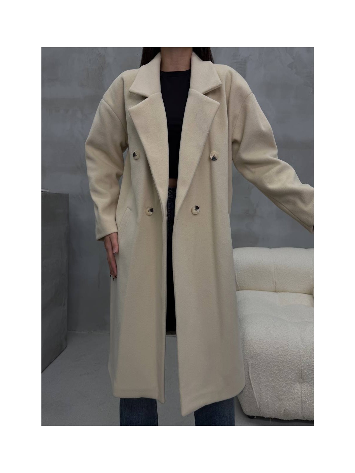 Faf Tekstil Pure Elegance Uzun Kaban - Görsel 2