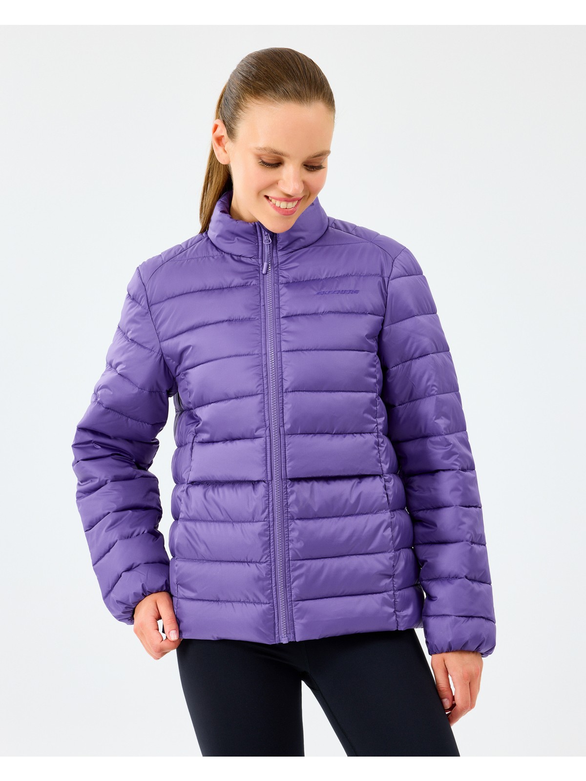 Skechers W Essential Outerwear Padded Jacket Kadın Ecru Mont S231240-1983 - Görsel 4