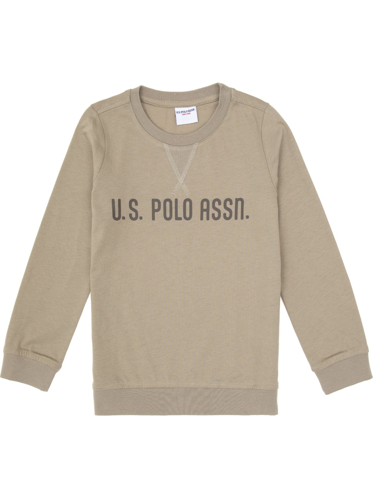 U.S. Polo Assn. Erkek Çocuk Açık Haki Bisiklet Yaka Sweatshirt 50314939-VR183